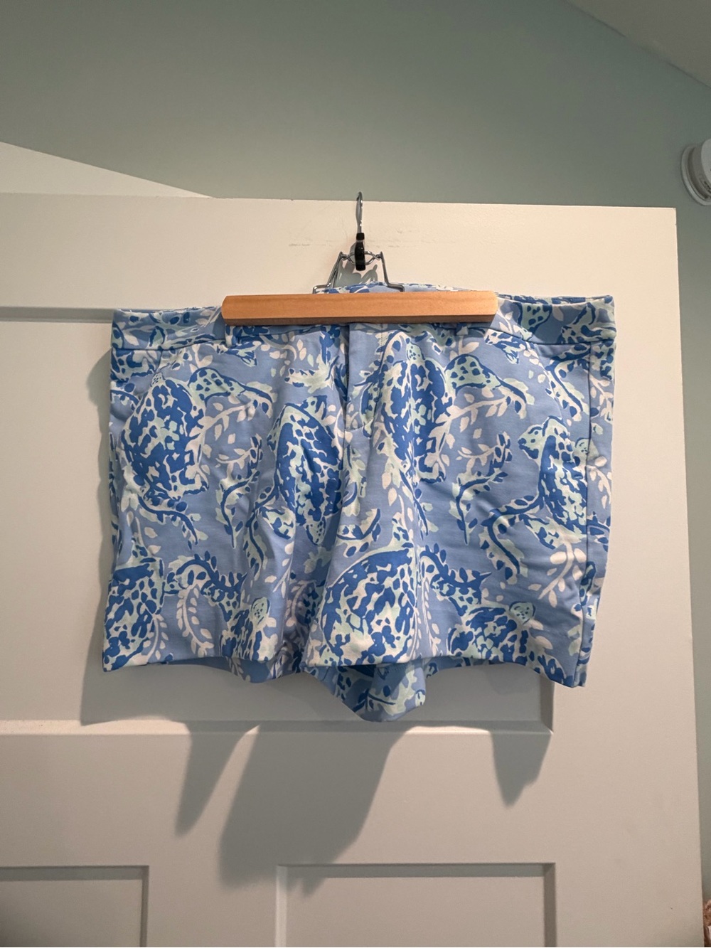 Lilly Pulitzer Light Blue Floral Paisley Shorts